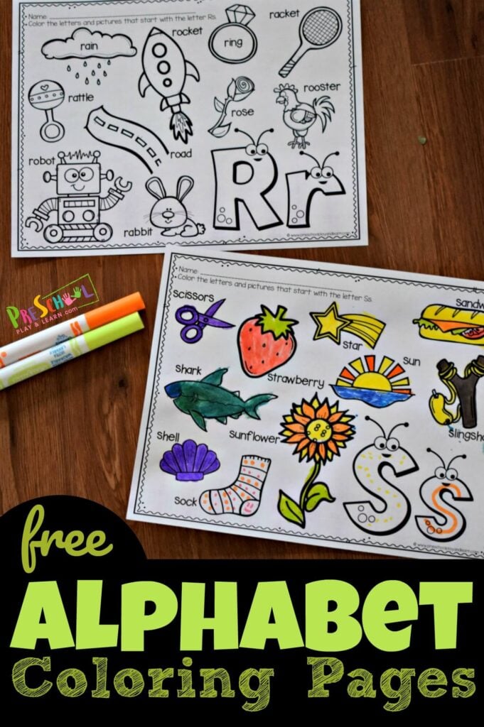 Download Free Alphabet Coloring Pages
