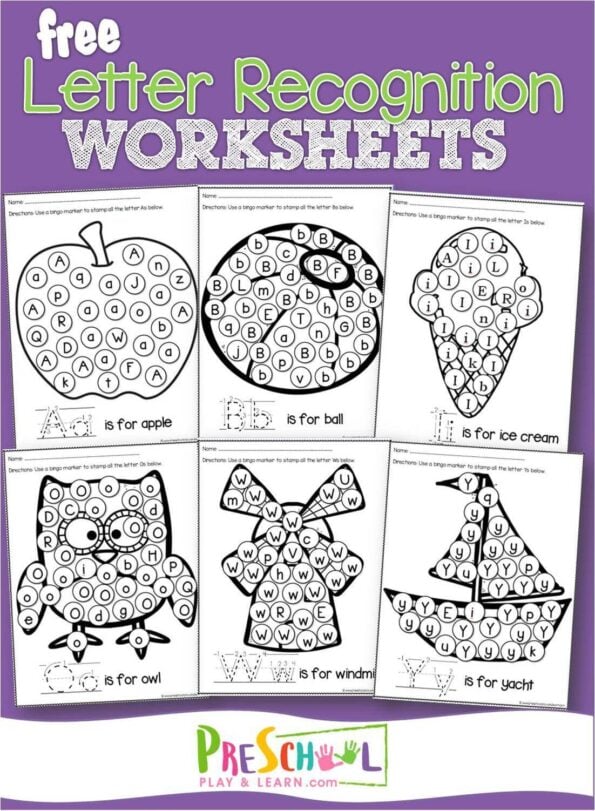 free letter recognition worksheets a to z