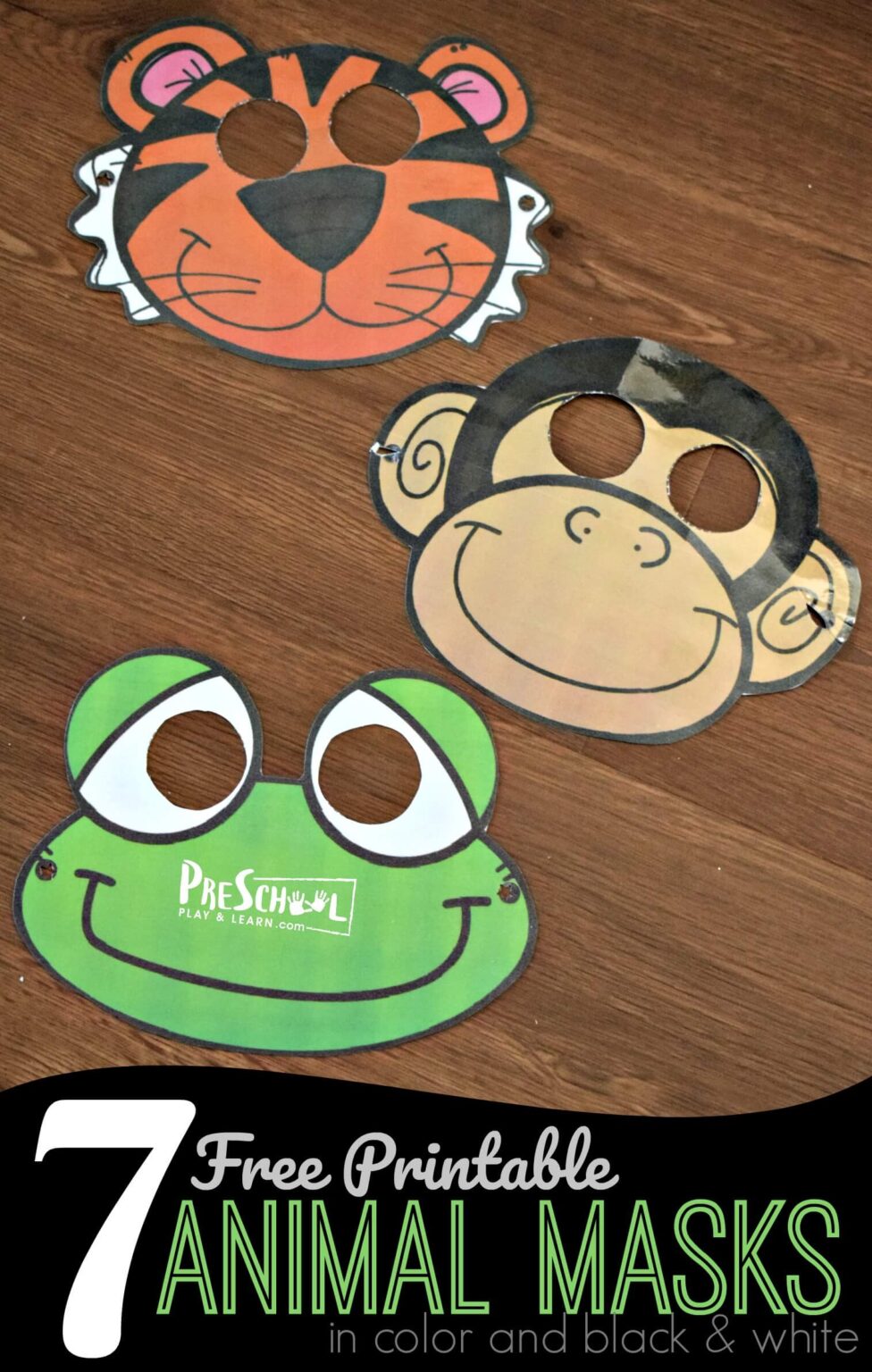 🐸🦁🐷🐯 FREE Printable Animal Masks Templates for Kids