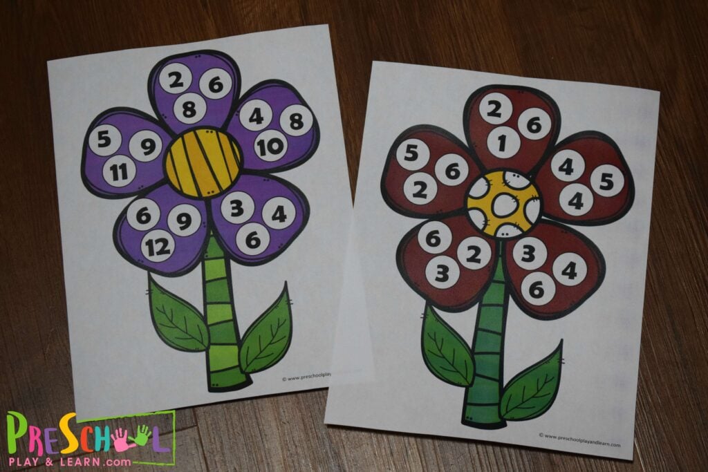  FREE Printable Flower Counting Activity For Preschool