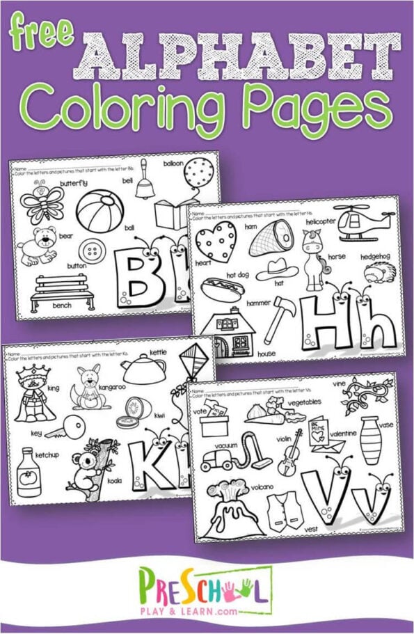 FREE Printable Alphabet Coloring Pages for Preschoolers