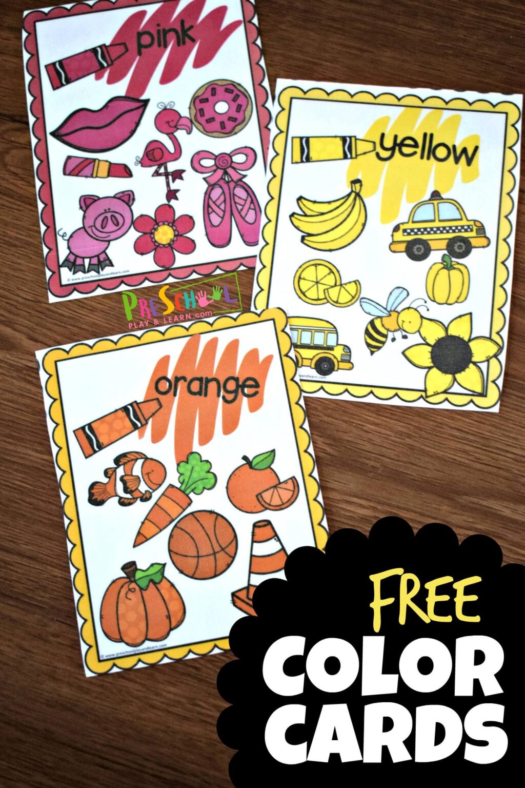 FREE Printable Color Flashcards for Kids