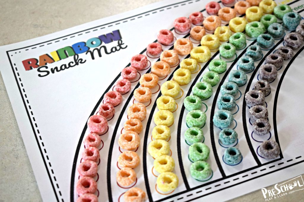 Fruit Loop Rainbow Printable Template