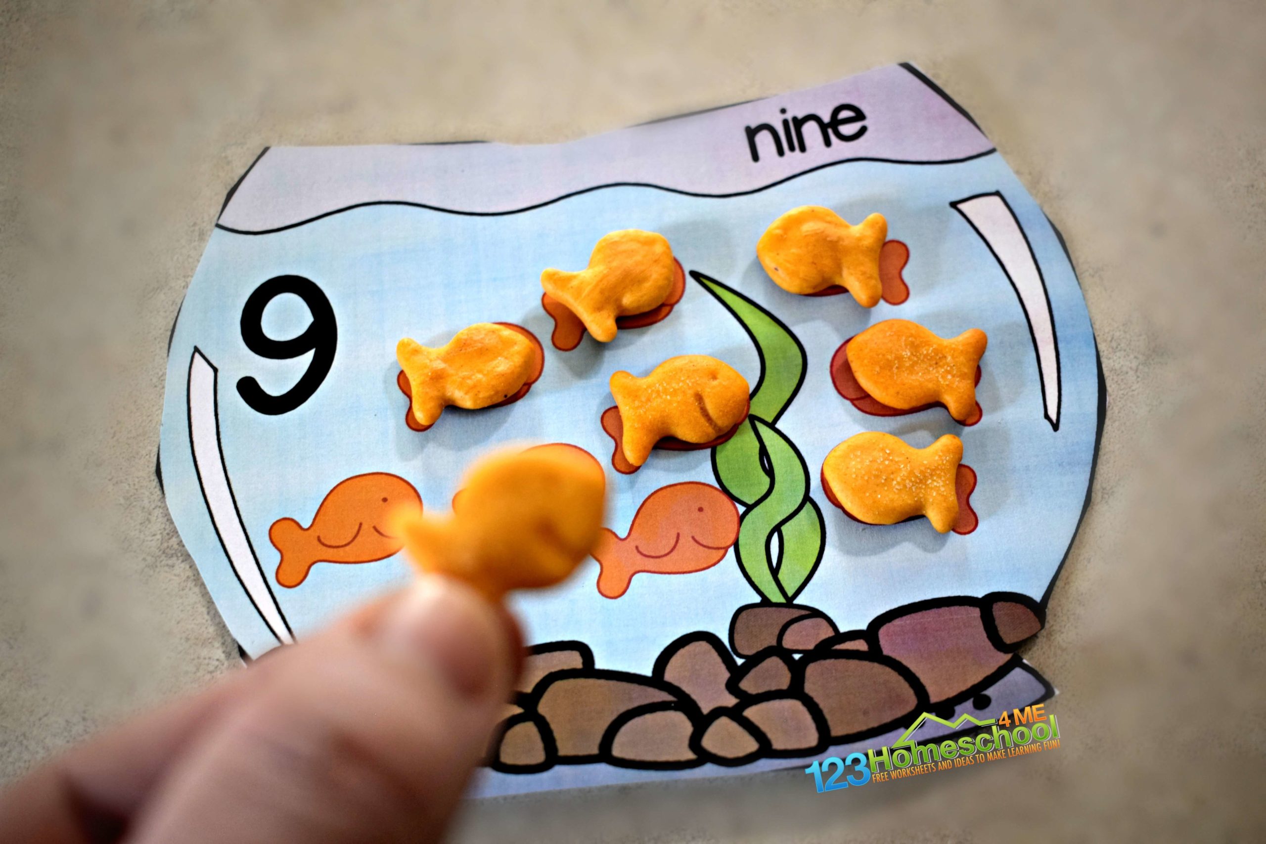 FREE Printable Goldfish Counting Activity For Preschoolers