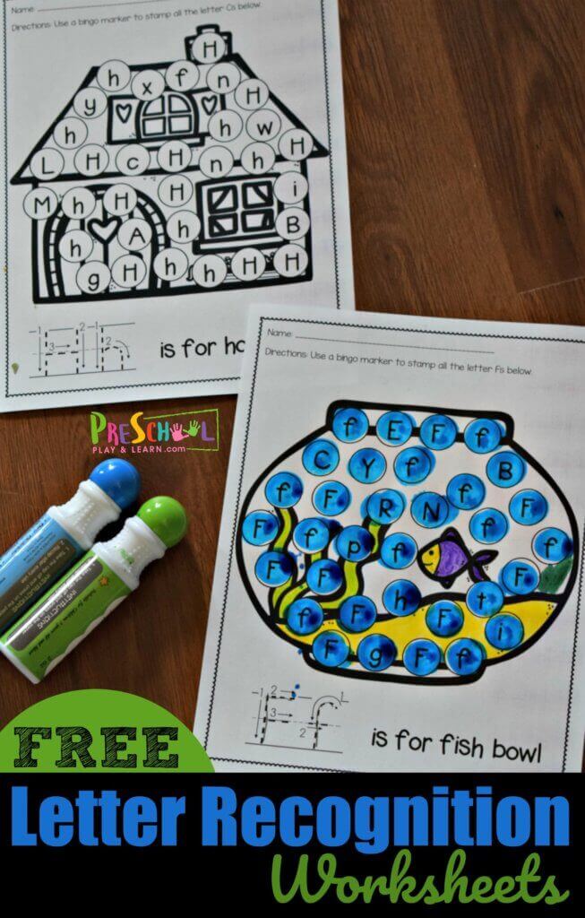 FREE Letter Recognition Worksheets A To Z