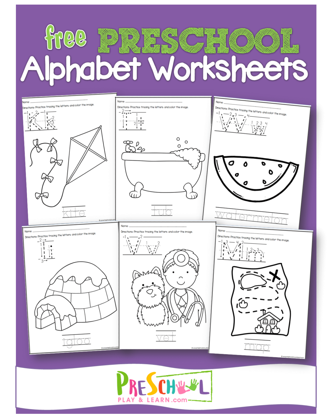 Simple Preschool Alphabet Worksheets FREE Printable Pdf