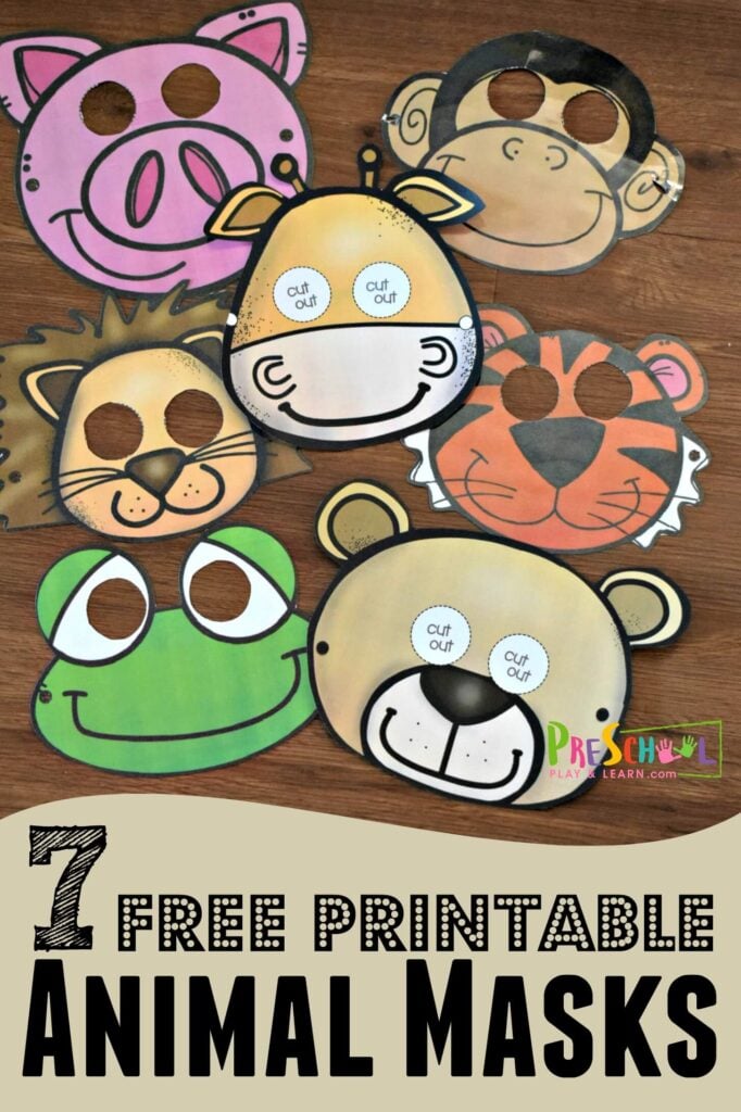 Printable Animal Masks for Kids – Simple Mom Project