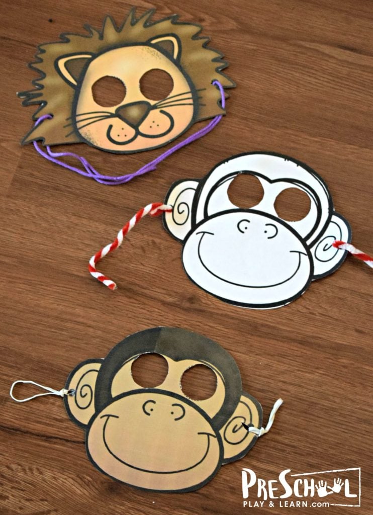 monkey mask template