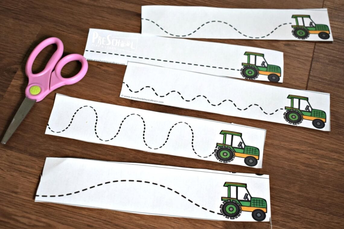 🚜 Free Printable Farm Cutting Activities for Preschoolers pdf