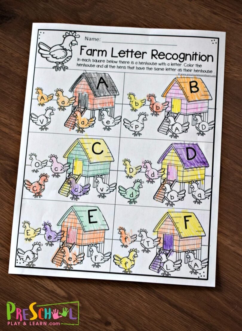 🚜 FREE Printable Farm Worksheets And Activities For Preschool