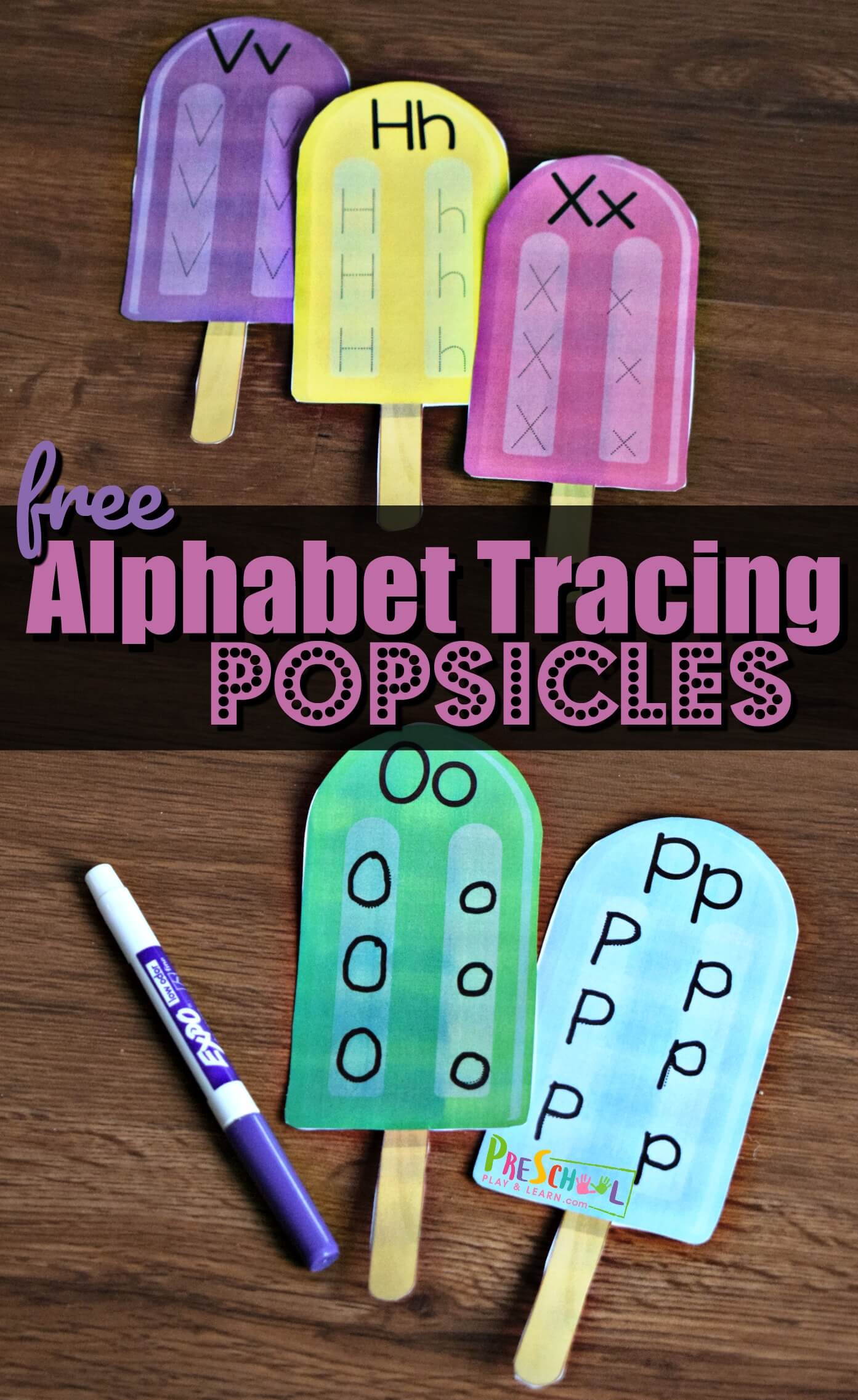 free alphabet popsicles fun letter tracing activity
