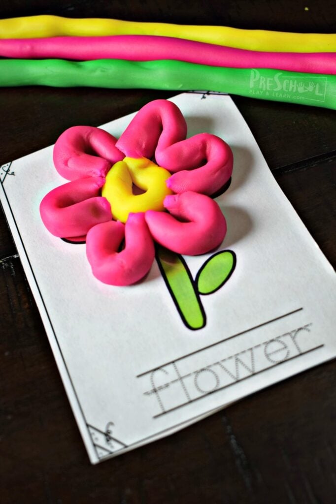 Printable Flower Playdough Mats