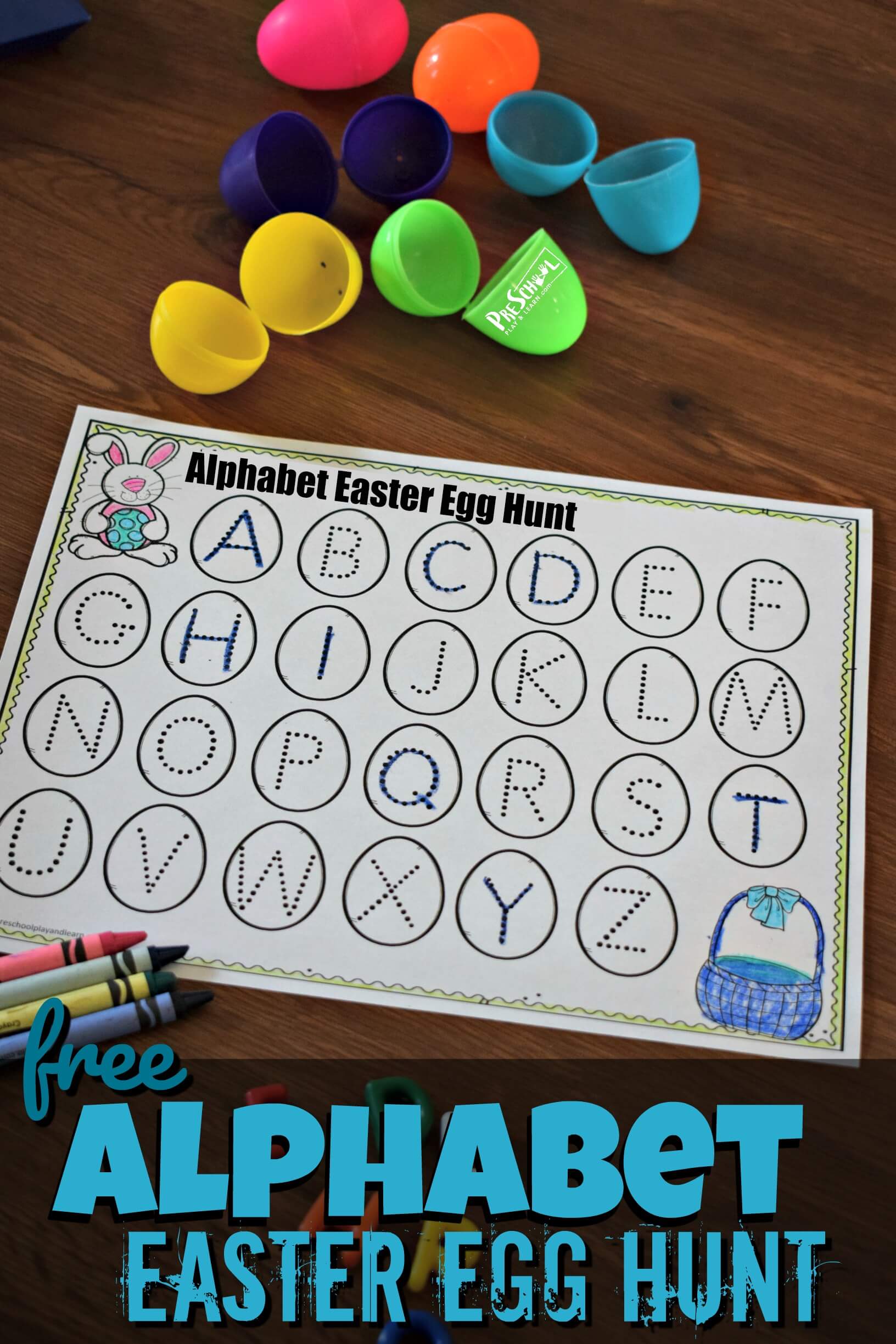 Alphabet Easter Egg Hunt For Preschoolers W Free Printable