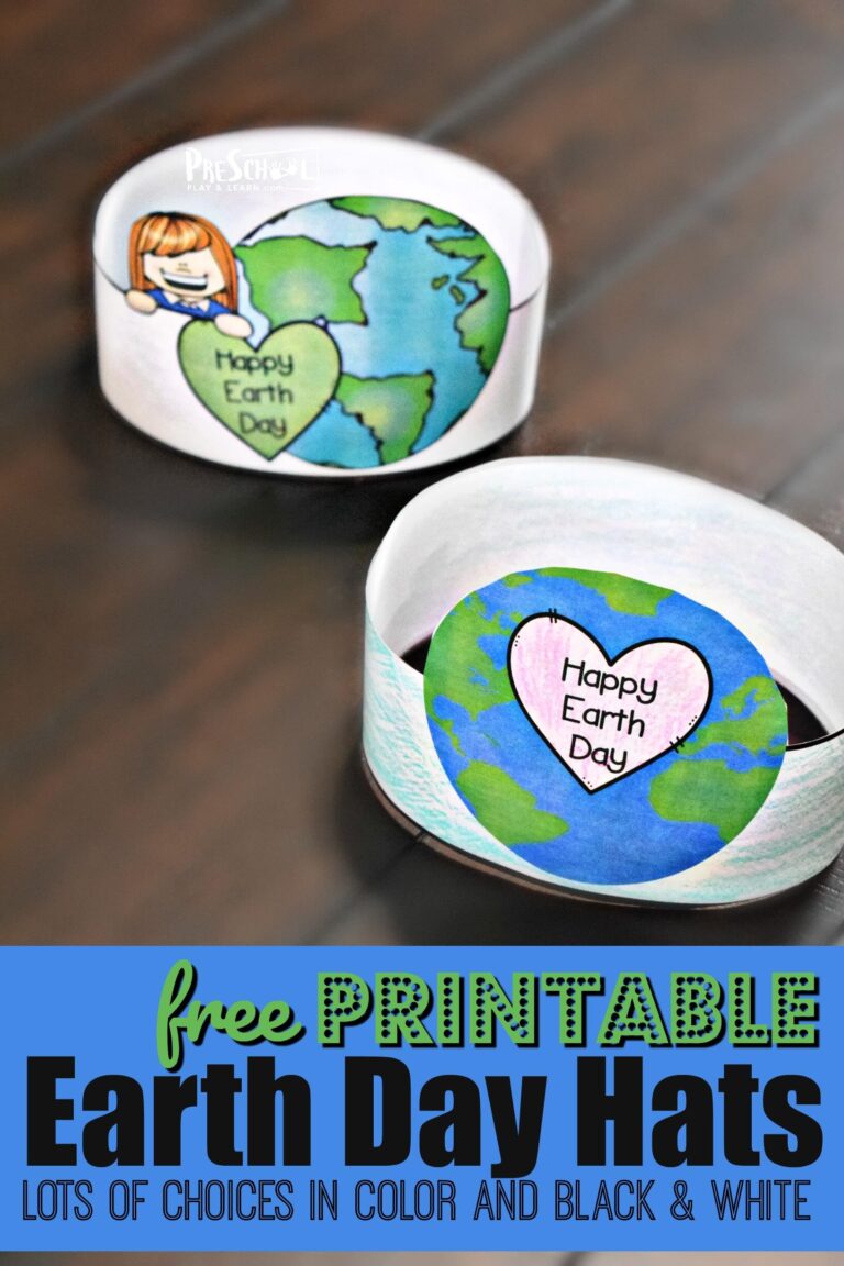  FREE Printable Earth Day Hats Craft Activity For Kids