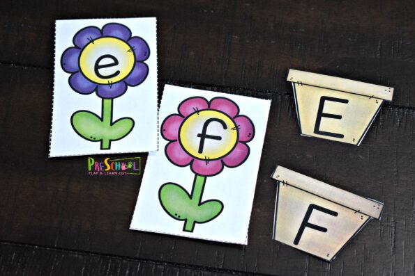 FREE Flower Upper and Lowercase Letter Matching Activity for Preschool