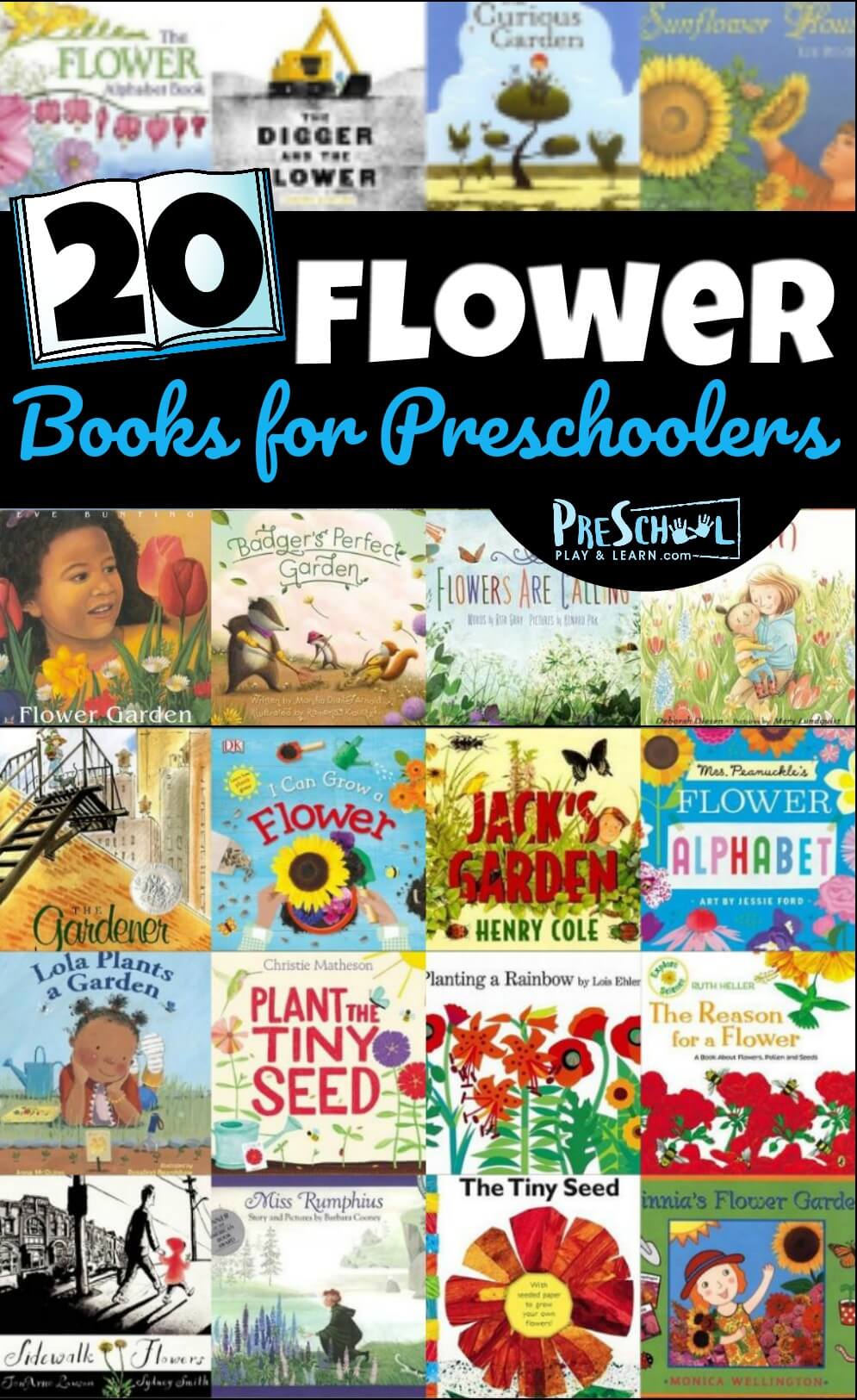 🌺 20 Flower Books for Preschoolers