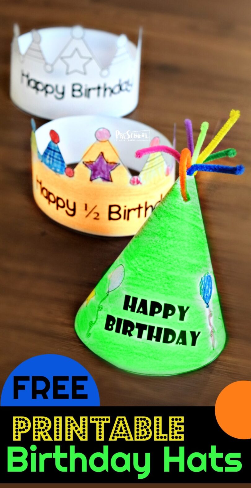  FREE Printable Birthday Hat Template For Kids