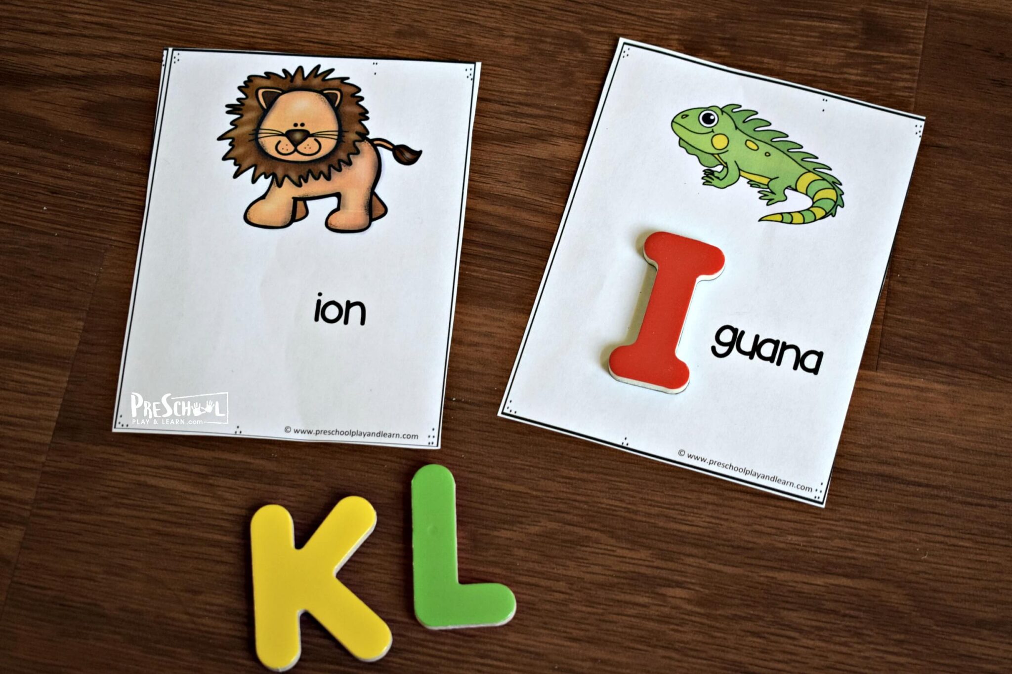 🦎🦁🐵 FREE Printable Beginning Alphabet Letter Sound Cards