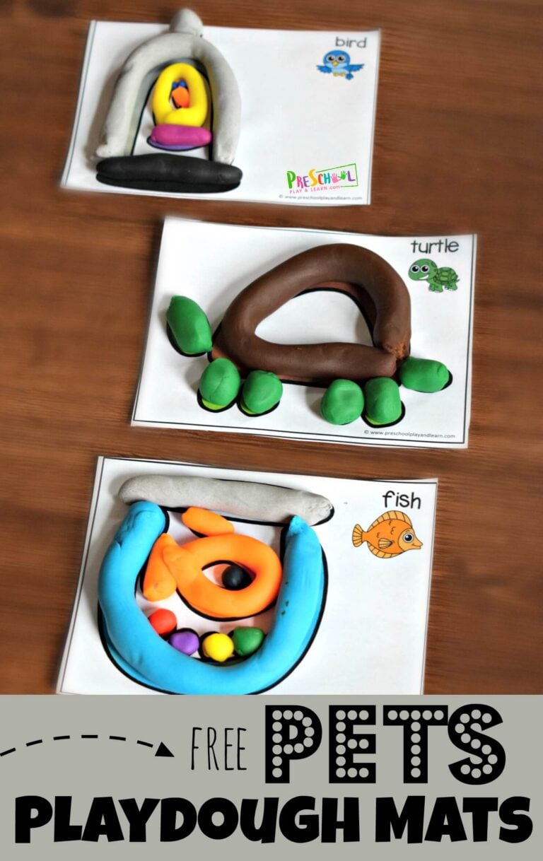 😊😭😡😱 FREE Printable Emotions for Kids Playdough Mats