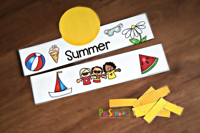 Printable Summer Sun Hat Crafts for Preschoolers