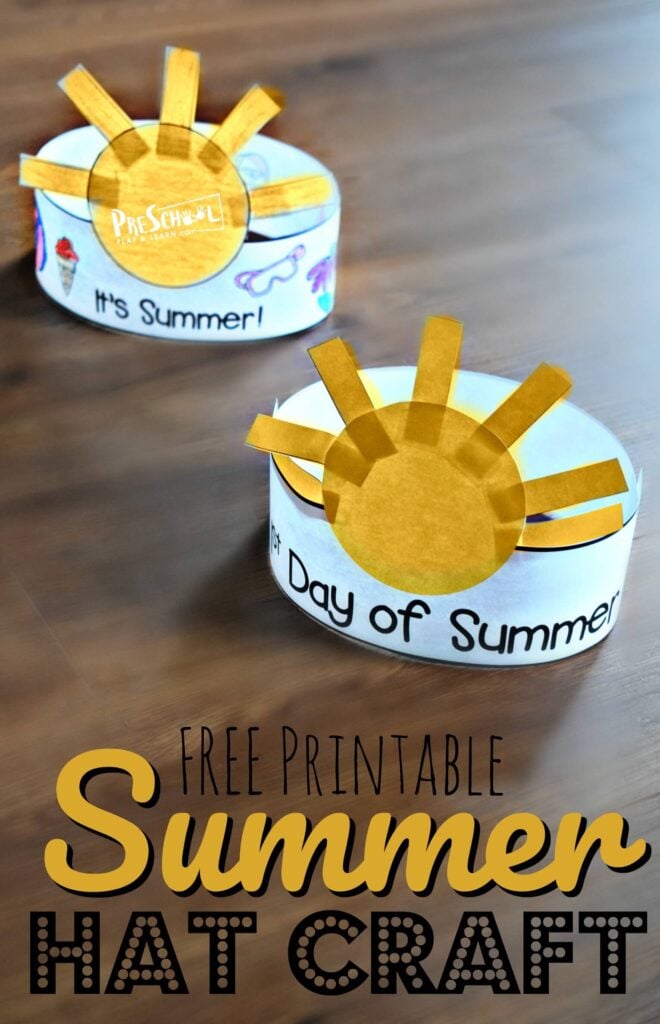 First Day of Summer Printable Hat