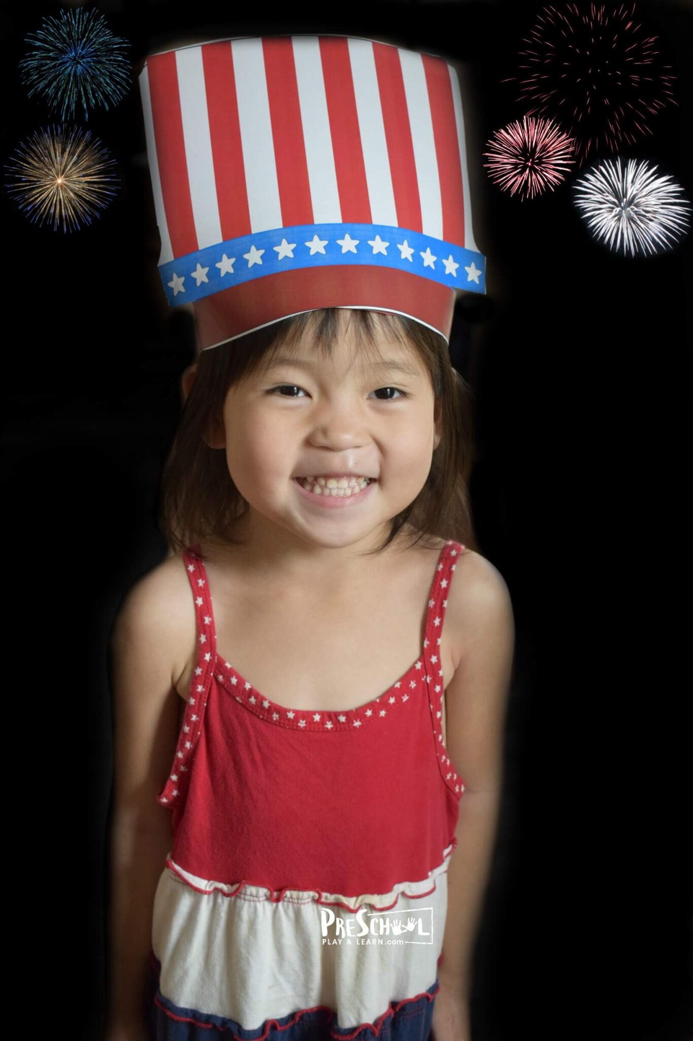 🗽 FREE Printable 4th of July Hat Craft for Kids