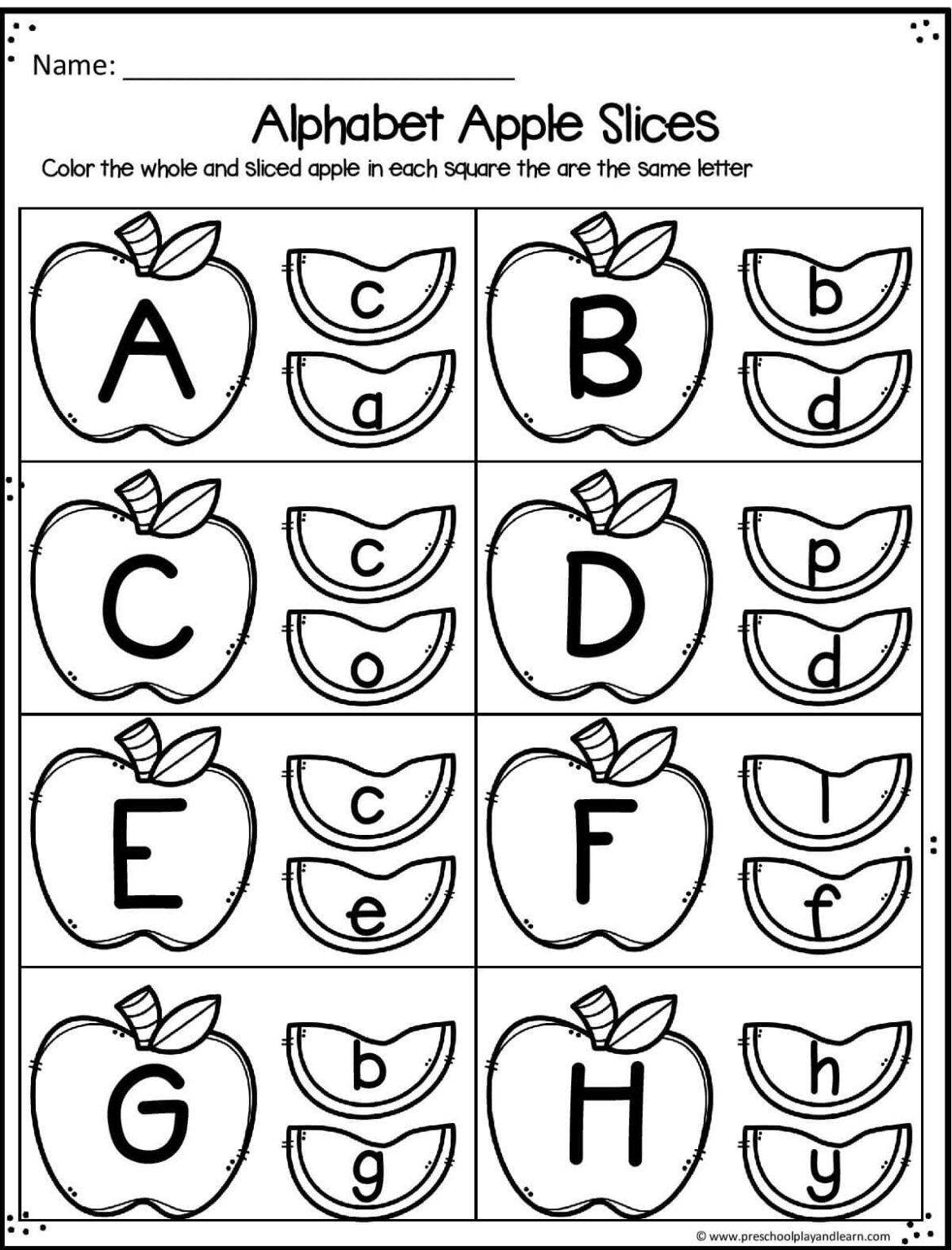 Apple Worksheet Preschool Pack 735