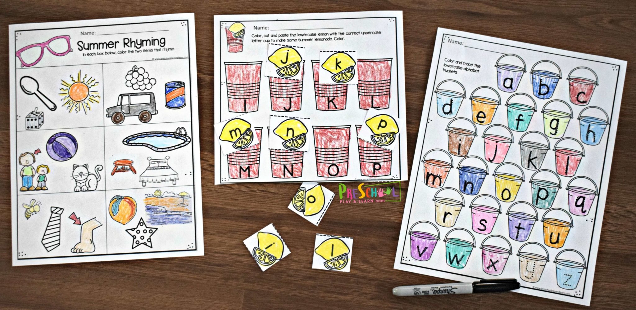 free preschool summer worksheets