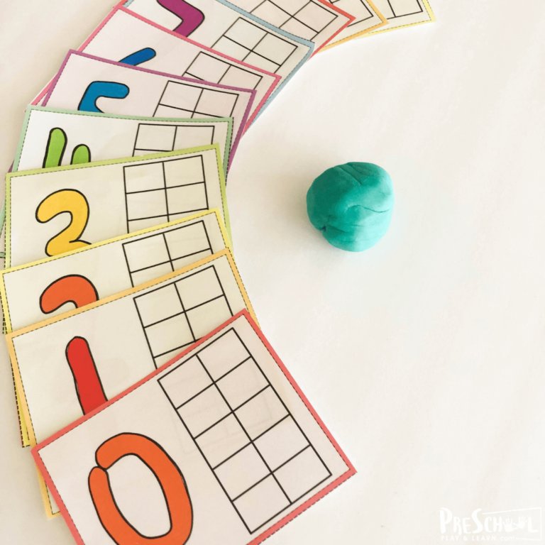 FREE Ten Frame Template Playdough Mats Activity