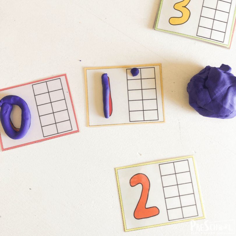 Play Dough Mats Ten Frames