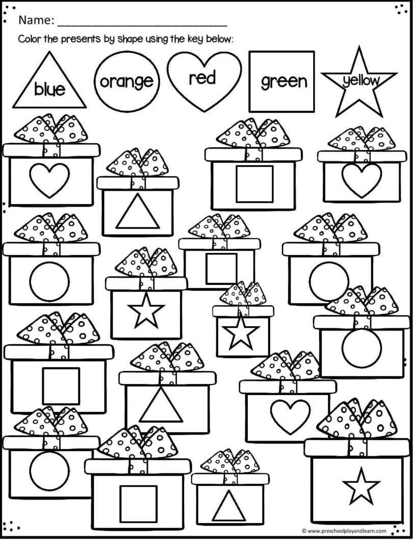 🎄 FREE Printable Christmas Worksheets for Preschool