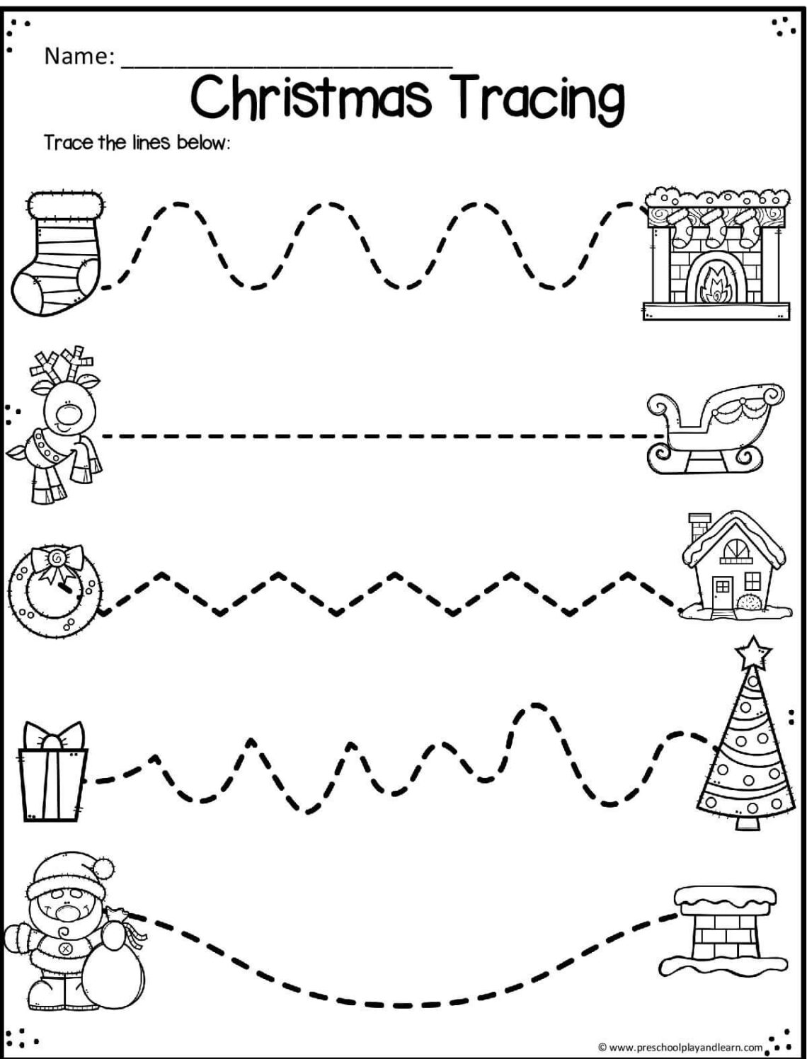  FREE Christmas Worksheets For Preschool