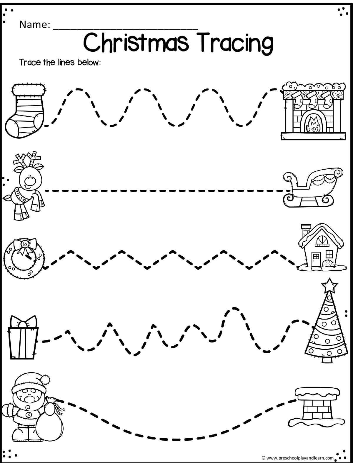  FREE Christmas Worksheets For Preschool