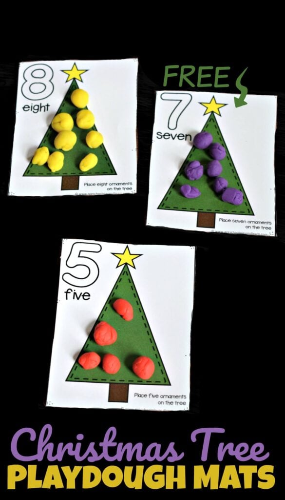 Christmas Number Playdough Mats for Kids Graphic by tshirtzone83 · Creative  Fabrica