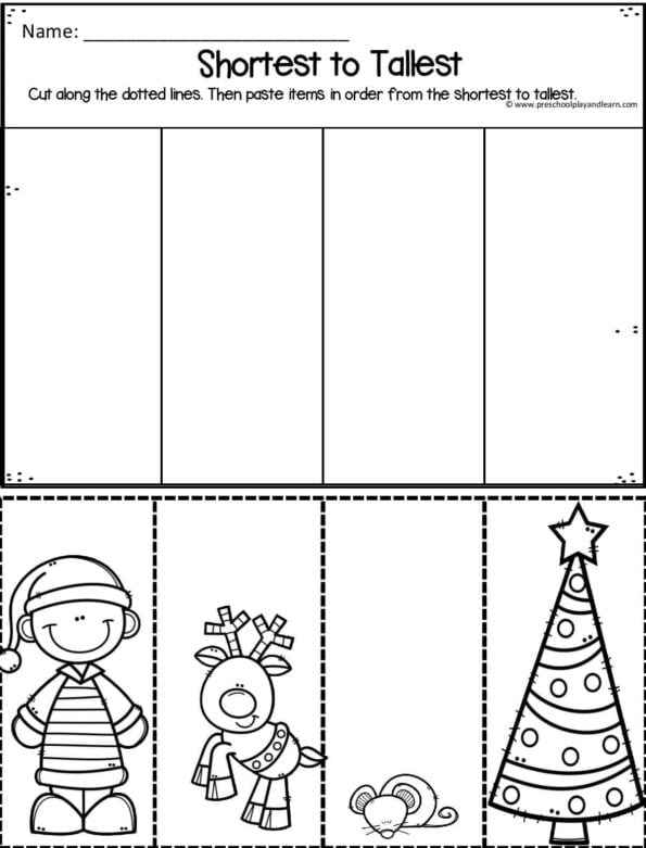 🎄 FREE Printable Christmas Worksheets for Preschool