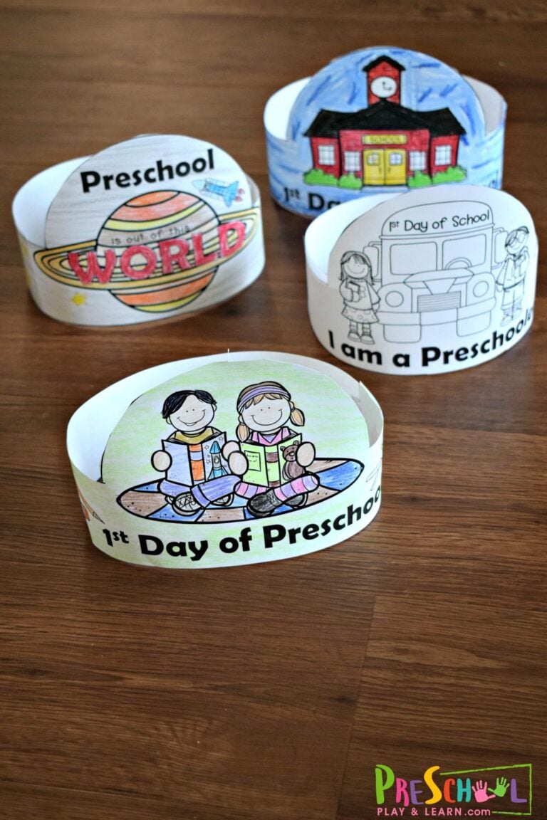 First Day Of Preschool Hat Free Printable