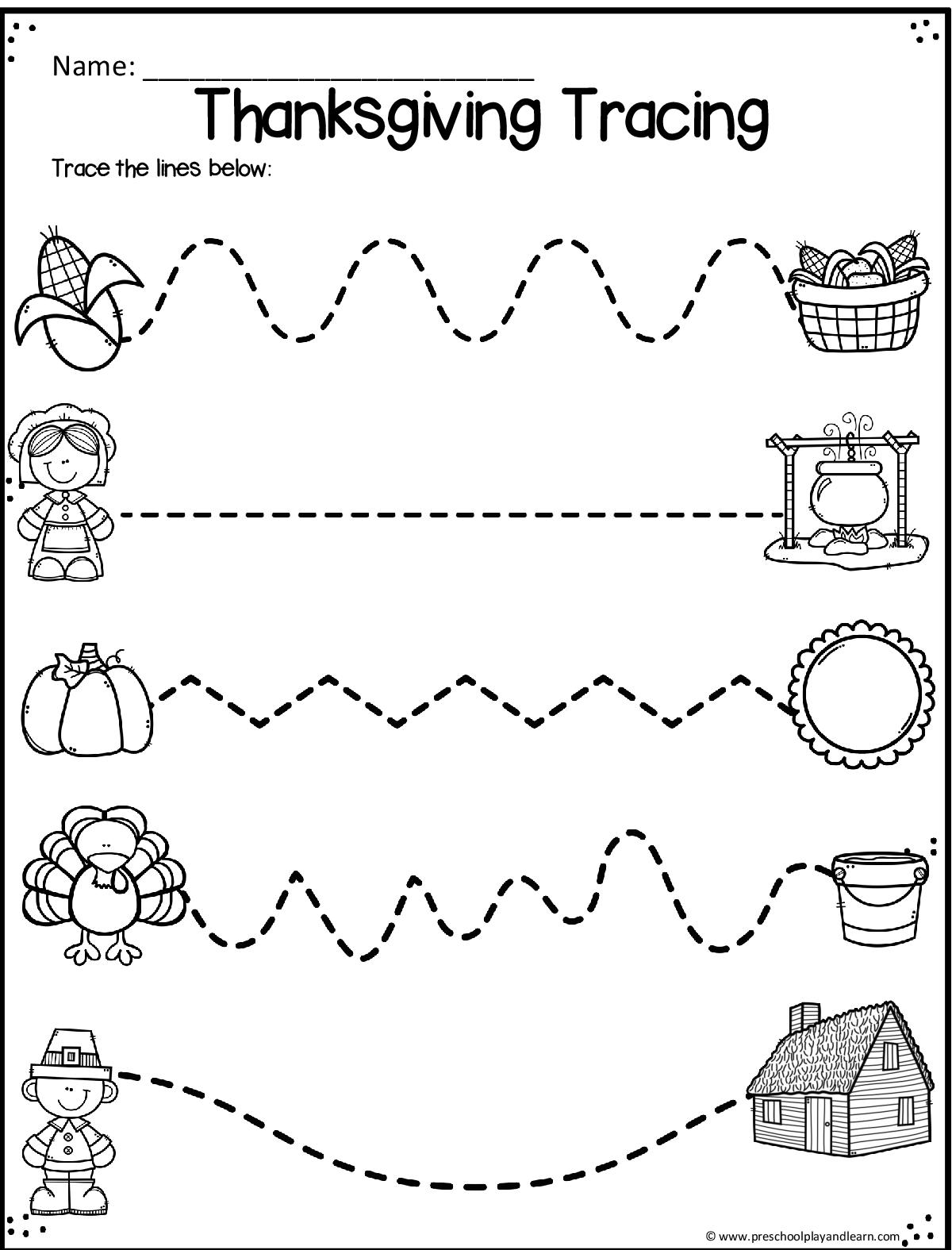 🦃 Free Printable Thanksgiving Worksheets For Preschoolers 3D2