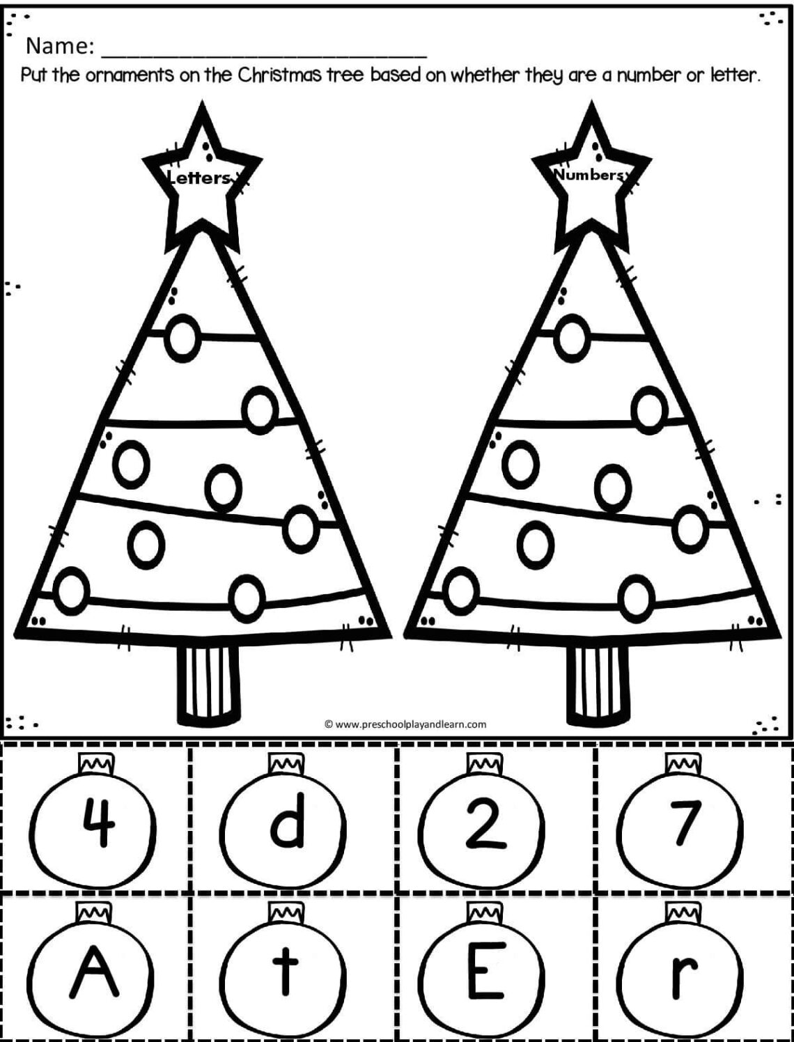  FREE Printable Christmas Worksheets For Preschool