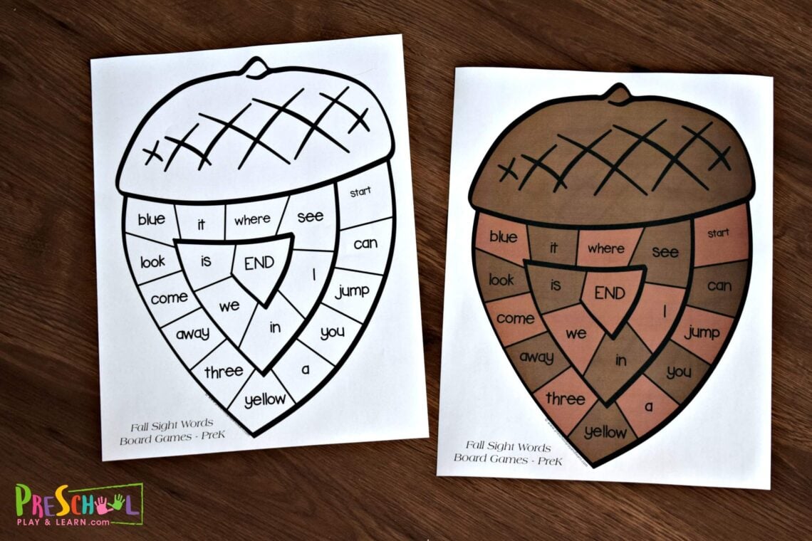 free fall free sight word games