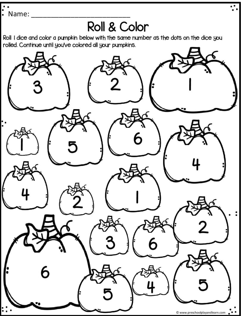 Thanksgiving Math Worksheets For Preschool