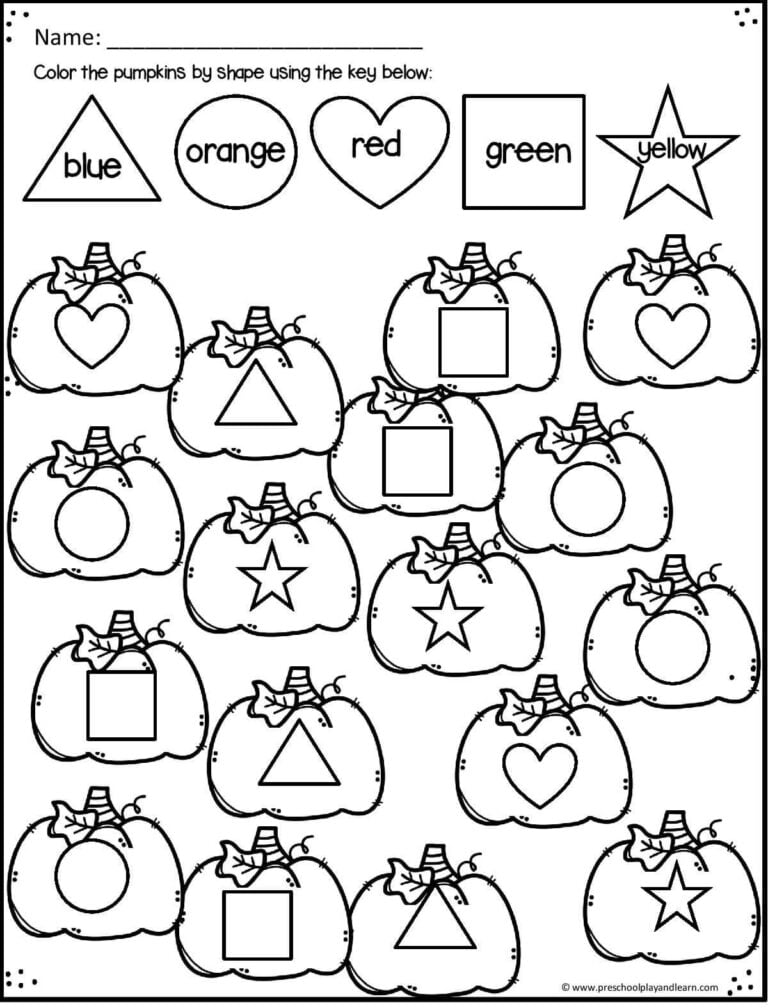 🦃 FREE Printable Thanksgiving Worksheets for Preschoolers