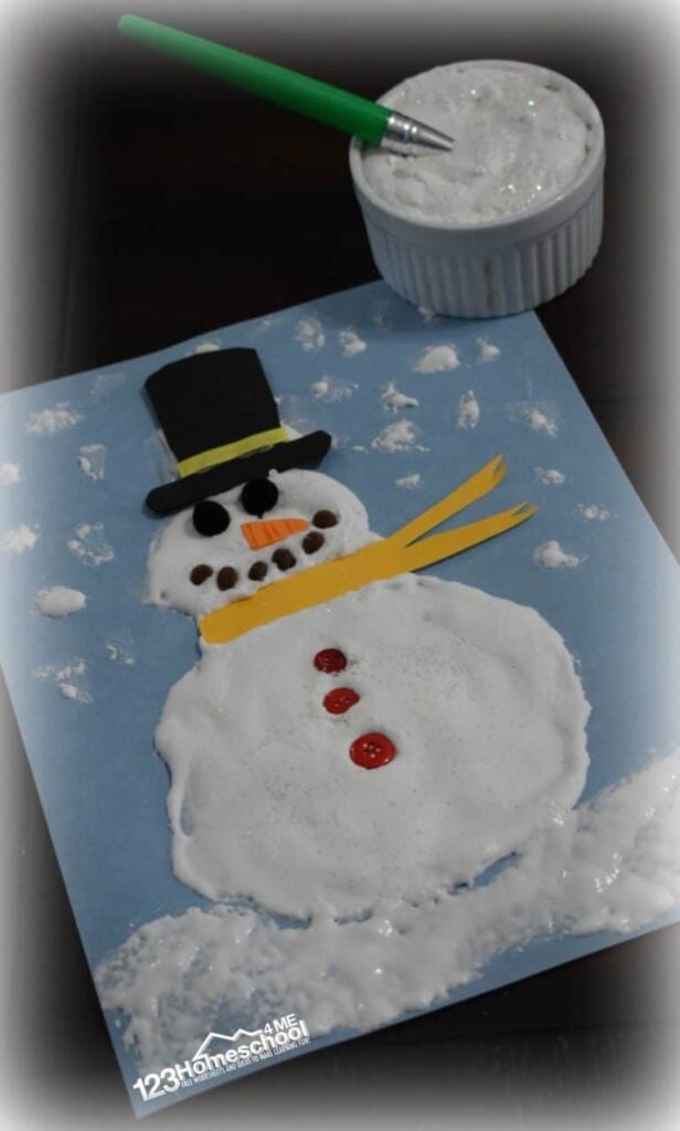 ⛄ FREE Snowman Button Counting Math Activity for Preschoolers