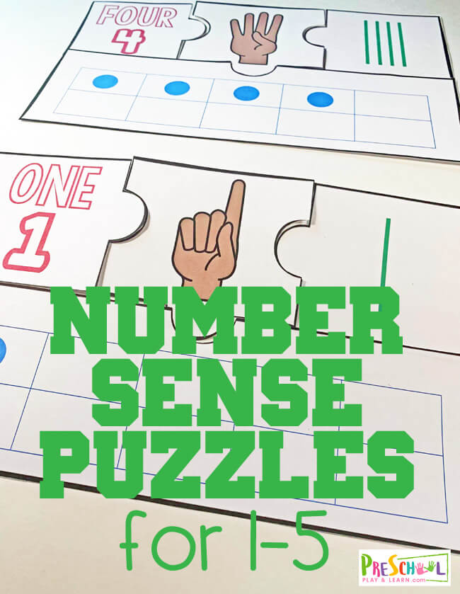 FREE FREE Printable Number Sense Puzzles For 1 5