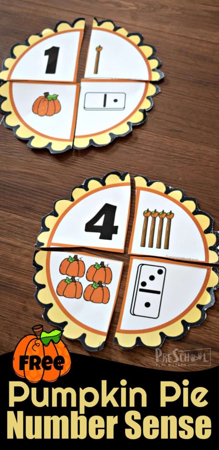 Free Pumpkin Pie Craft - Count to 10 Math Craft