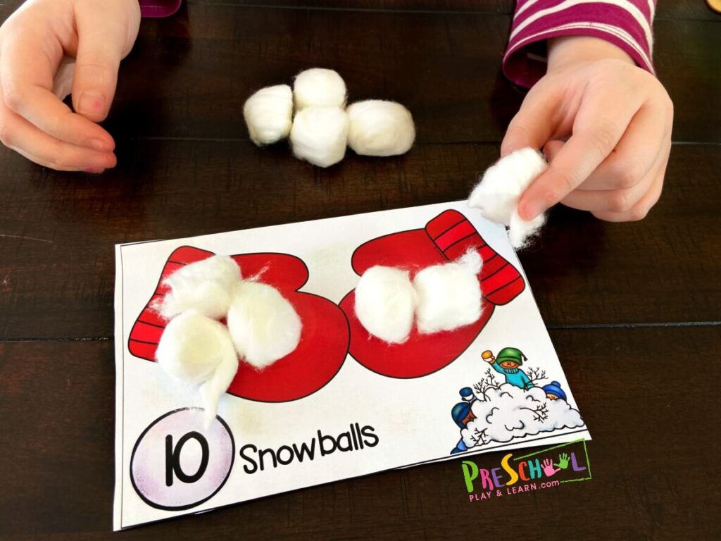 Snowball Count To 10 Winter Activities For Preschoolers