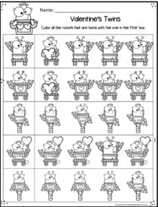 visual discrimination worksheets for prek students