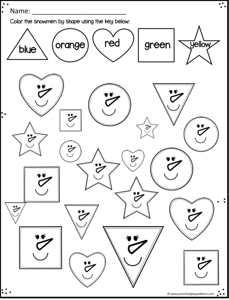 FREE Winter Worksheets for Preschoolers