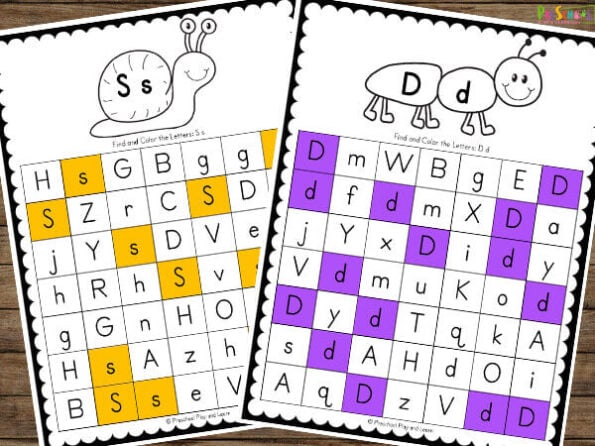 FREE Bug Letter Find Worksheets