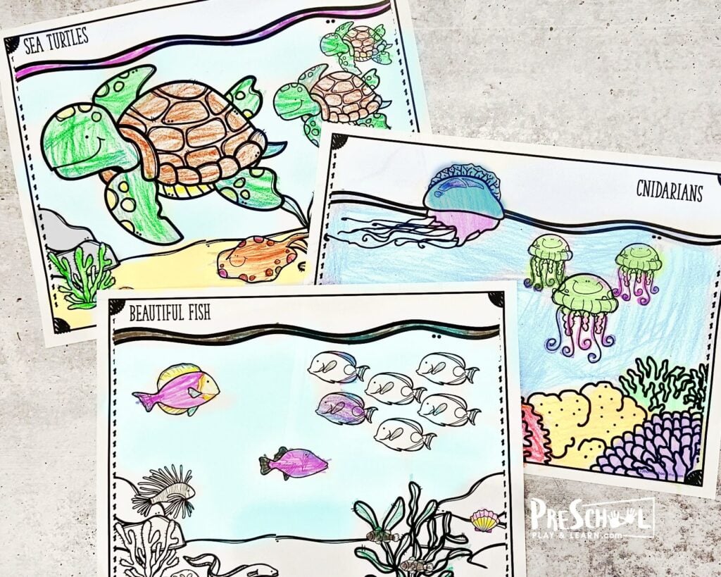 underwater coloring pages to print