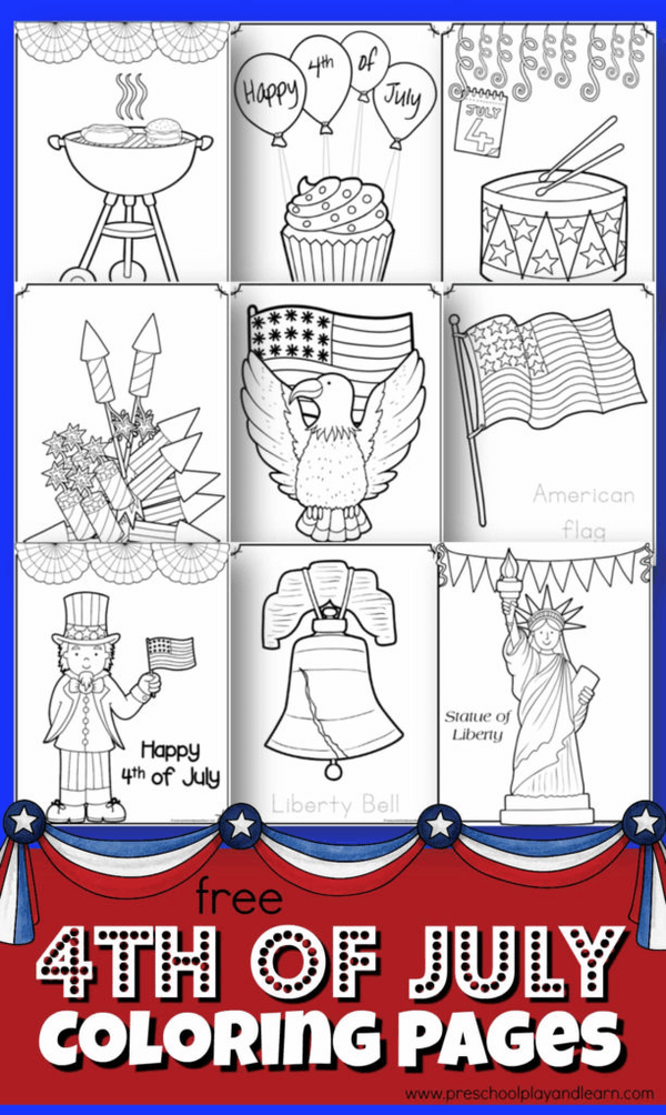 patriotic clip art free coloring pages